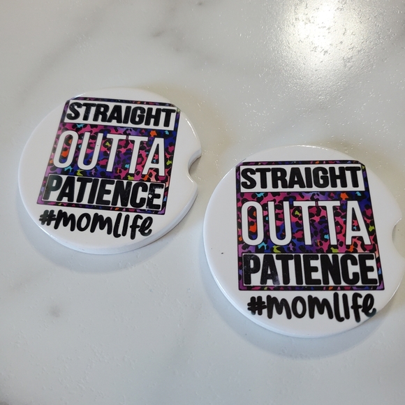 Set Of 2 Ceramic Car Coasters #MOMLIFE - Picture 6 of 6